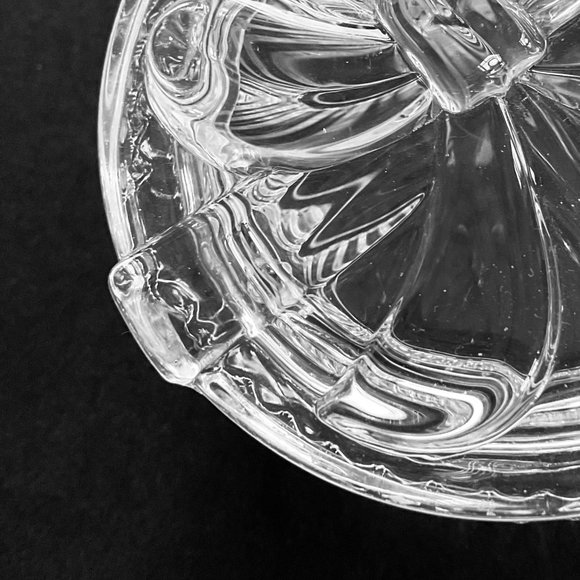 CRYSTAL LIDDED Jewelry or Trinket Round Bow Box EUC - Picture 3 of 6